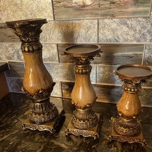 Candle holders, set of 3